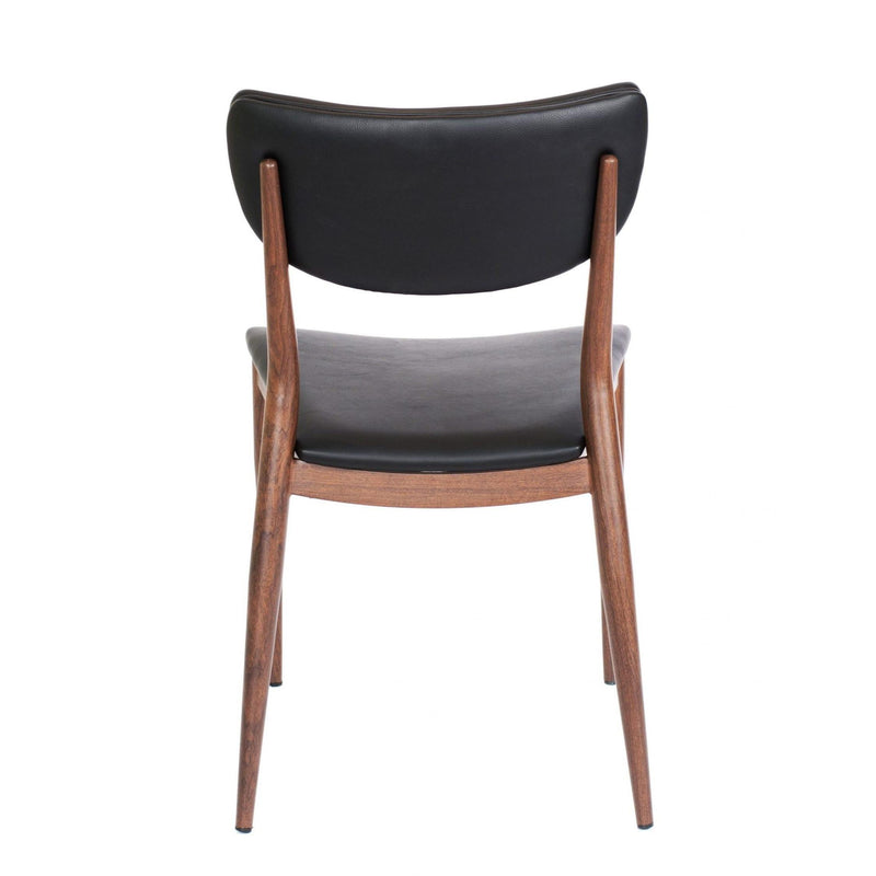 Furnishings' Mate DC Y10-BL-BW Maverick Chair In Black PU On Standard Black Walnut Frame IMAGE 4