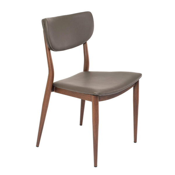 Furnishings' Mate DC Y10-GR-BW Maverick Chair In Grey PU On Standard Black Walnut Frame IMAGE 1