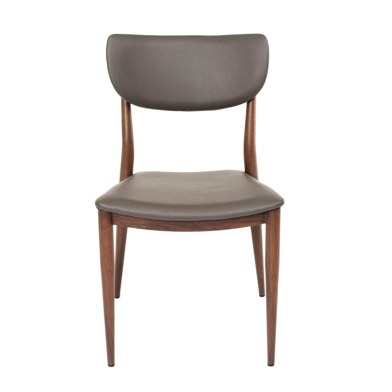 Furnishings' Mate DC Y10-GR-BW Maverick Chair In Grey PU On Standard Black Walnut Frame IMAGE 2