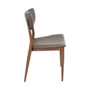  Furnishings' Mate DC Y10-GR-BW Maverick Chair In Grey PU On Standard Black Walnut Frame IMAGE 3