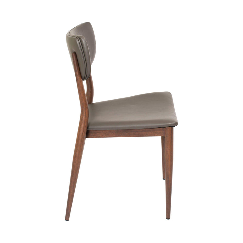 Furnishings' Mate DC Y10-GR-BW Maverick Chair In Grey PU On Standard Black Walnut Frame IMAGE 3