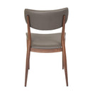  Furnishings' Mate DC Y10-GR-BW Maverick Chair In Grey PU On Standard Black Walnut Frame IMAGE 4