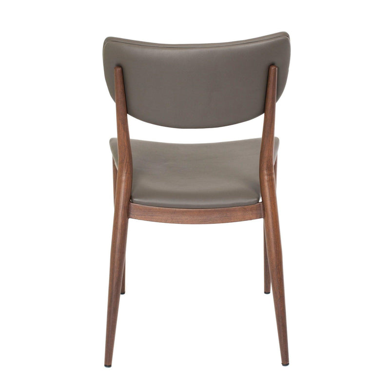 Furnishings' Mate DC Y10-GR-BW Maverick Chair In Grey PU On Standard Black Walnut Frame IMAGE 4