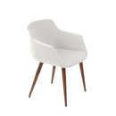  Furnishings' Mate DC 345-DF-BW Owen Chair In Dove Fabric On Black Walnut Base IMAGE 1