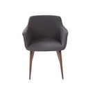  Furnishings' Mate DC 345-GF-BW Owen Chair In Graphite Fabric On Black Walnut Base IMAGE 2