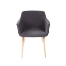  Furnishings' Mate DC 345-GF-WO Owen Chair In Graphite Fabric On White Oak Base IMAGE 2