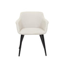  Furnishings' Mate DC 345-DF-MB Owen Chair In Dove Fabric On Standard Matte Black Base IMAGE 2