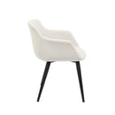  Furnishings' Mate DC 345-DF-MB Owen Chair In Dove Fabric On Standard Matte Black Base IMAGE 3
