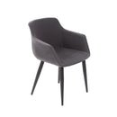  Furnishings' Mate DC 345-GF-MB Owen Chair In Graphite Fabric On Standard Matte Black Base IMAGE 1