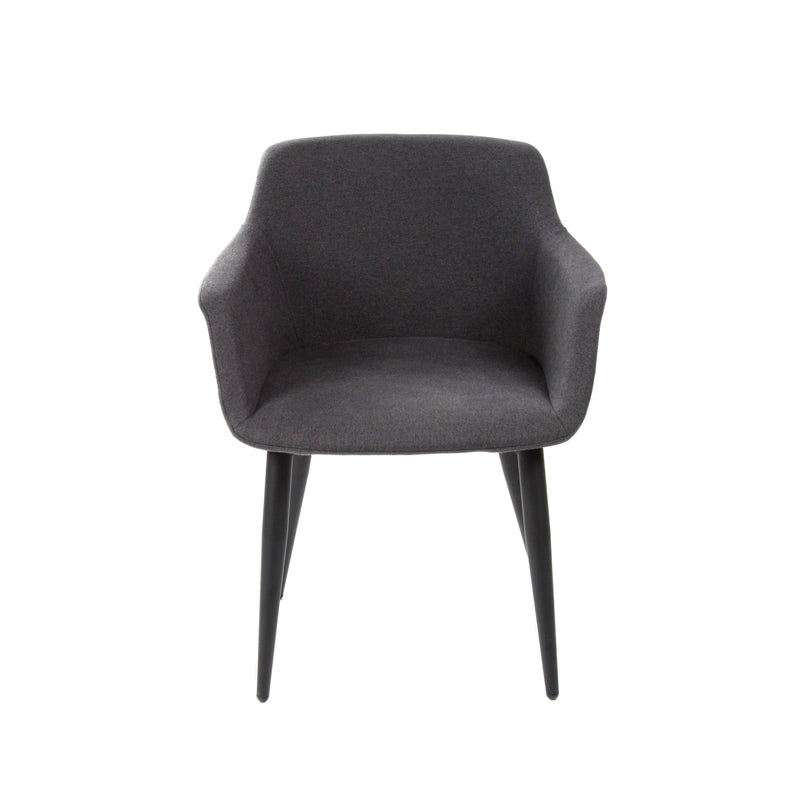 Furnishings' Mate DC 345-GF-MB Owen Chair In Graphite Fabric On Standard Matte Black Base IMAGE 2