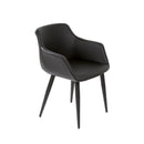  Furnishings' Mate DC 345-BL-MB Owen Chair In Black PU On Standard Matte Black Base IMAGE 1