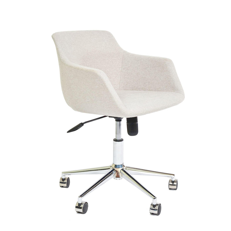 Furnishings' Mate DC-345-DF-OC Owen Chair In Dove Fabric On Office Chair Base IMAGE 1