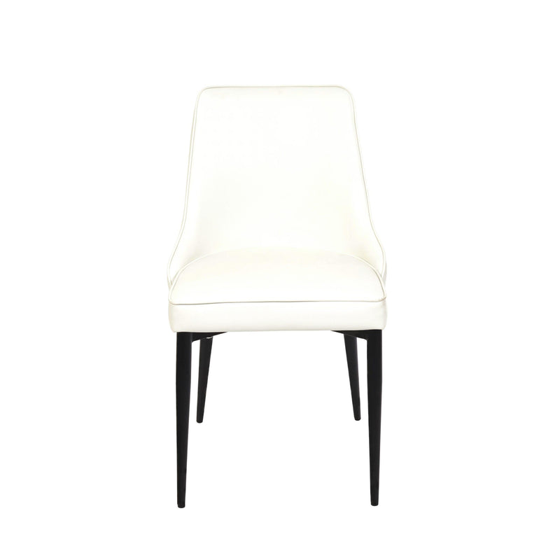 Furnishings' Mate DC 356-WH-MB Robin Chair In White PU On Standard Matte Black Base IMAGE 2