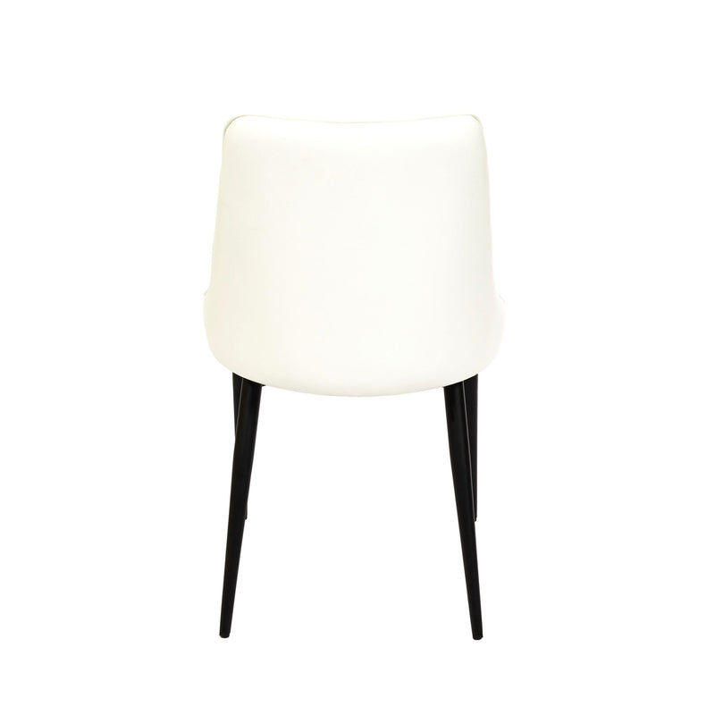 Furnishings' Mate DC 356-WH-MB Robin Chair In White PU On Standard Matte Black Base IMAGE 4