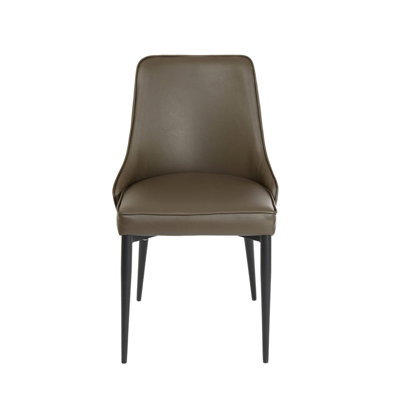 Furnishings' Mate DC 356-GR-MB Robin Chair In Grey PU On Standard Matte Black Base IMAGE 2