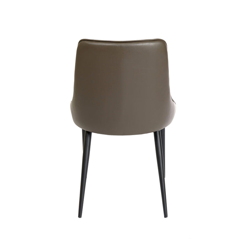 Furnishings' Mate DC 356-GR-MB Robin Chair In Grey PU On Standard Matte Black Base IMAGE 4