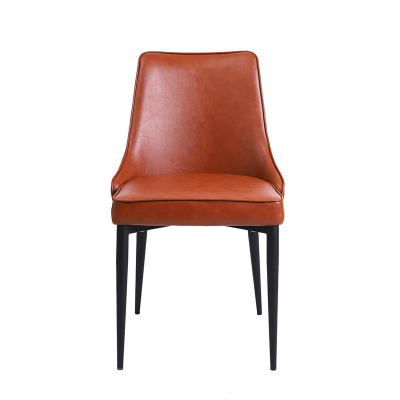 Furnishings' Mate DC 356-CN-MB Robin Chair In Cognac PU On Standard Matte Black Base IMAGE 2