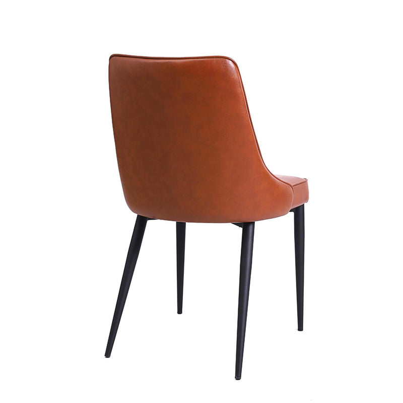 Furnishings' Mate DC 356-CN-MB Robin Chair In Cognac PU On Standard Matte Black Base IMAGE 4