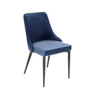  Furnishings' Mate DC 356-MNB-MB Robin Chair In Midnight Blue Fabric On Standard Matte Black Base IMAGE 1