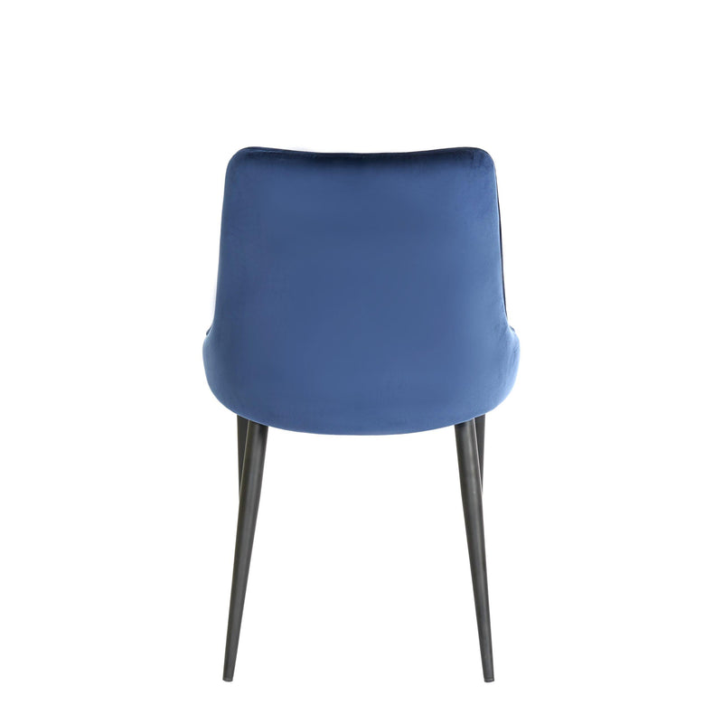 Furnishings' Mate DC 356-MNB-MB Robin Chair In Midnight Blue Fabric On Standard Matte Black Base IMAGE 4