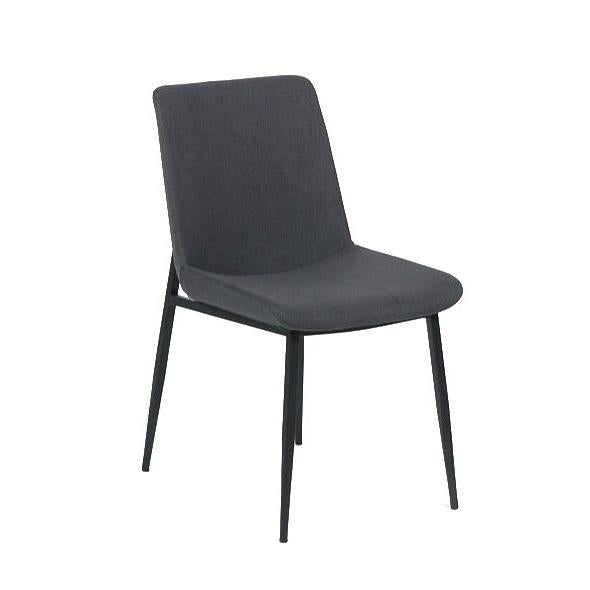 Furnishings' Mate DC 336-GF-MB Sampson Chair In Graphite Fabric On Standard Matte Black Frame IMAGE 1