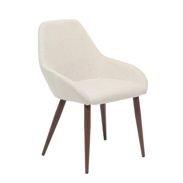 Furnishings' Mate DC T14-DF-BW Shindig Chair In Dove Fabric On Black Walnut Base IMAGE 1