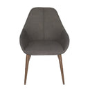  Furnishings' Mate DC T14-GF-BW Shindig Chair In Graphite Fabric On Black Walnut Base IMAGE 2