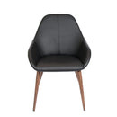  Furnishings' Mate DC T14-BL-BW Shindig Chair In Black PU On Black Walnut Base IMAGE 2