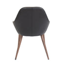  Furnishings' Mate DC T14-BL-BW Shindig Chair In Black PU On Black Walnut Base IMAGE 4