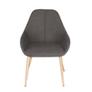  Furnishings' Mate DC T14-GF-WO Shindig Chair In Graphite Fabric On White Oak Base IMAGE 2