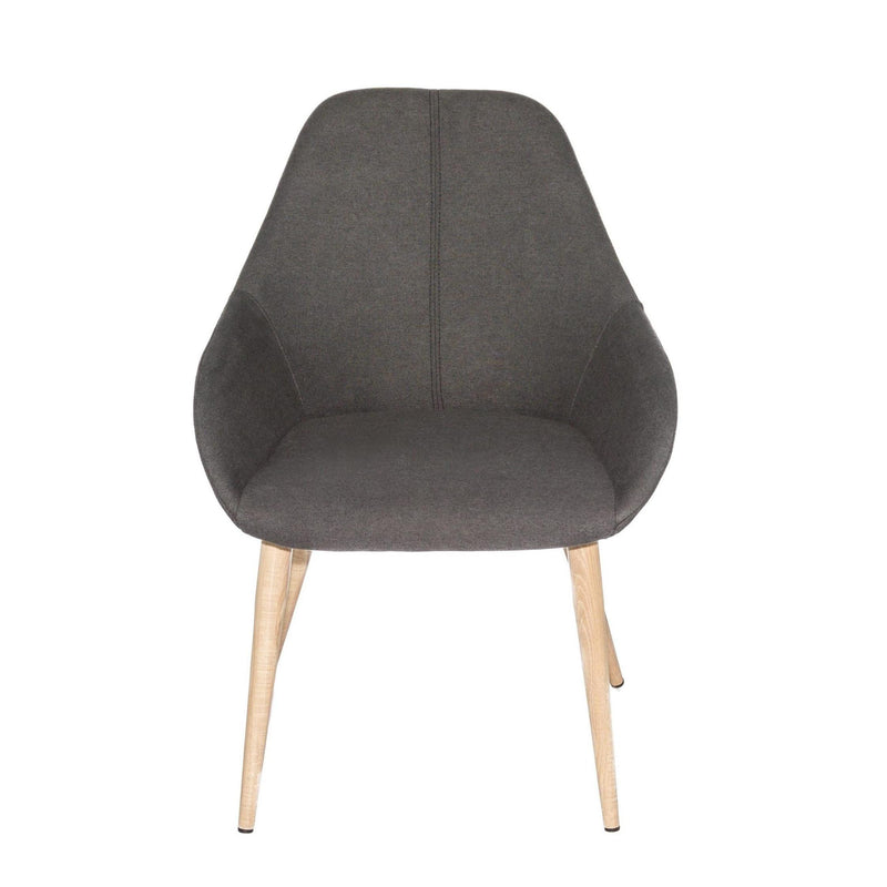 Furnishings' Mate DC T14-GF-WO Shindig Chair In Graphite Fabric On White Oak Base IMAGE 2