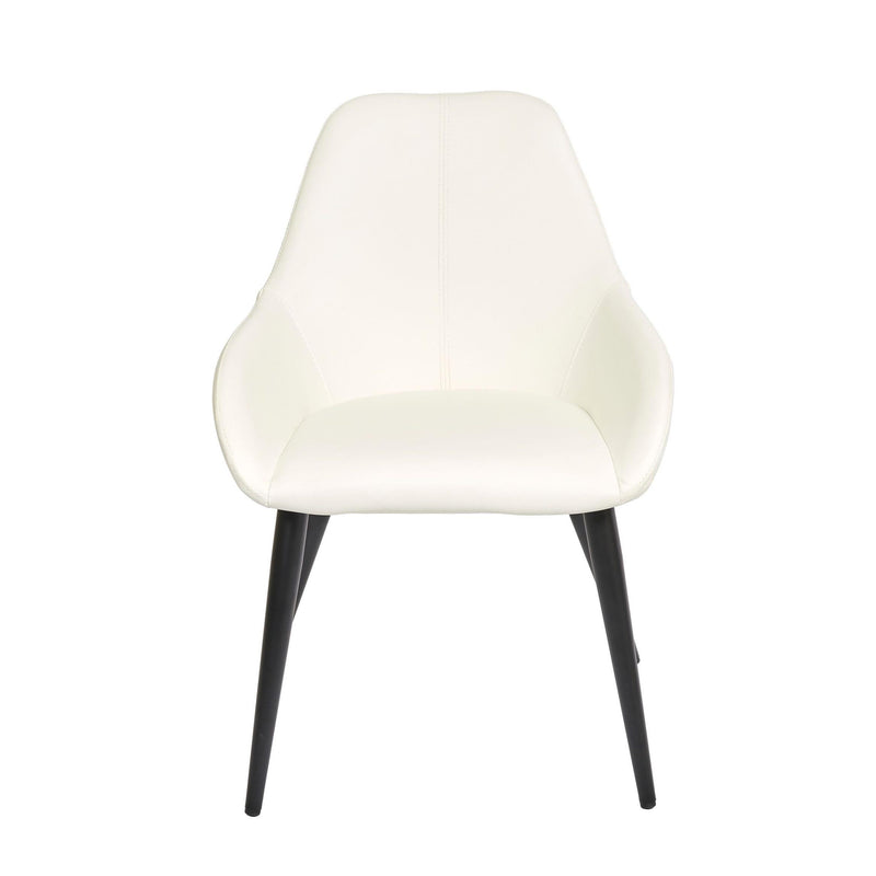 Furnishings' Mate DC T14-WH-MB Shindig Chair In White PU On Standard Matte Black Base IMAGE 2