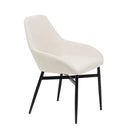  Furnishings' Mate DC T14-WH-MB Shindig Chair In White PU On Standard Matte Black Base IMAGE 3