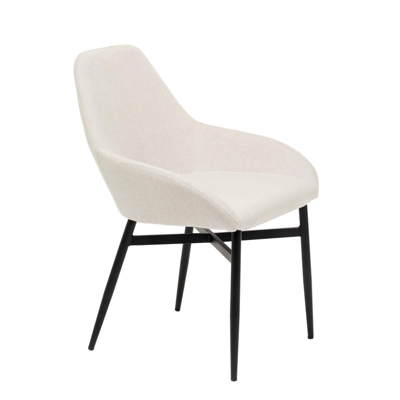 Furnishings' Mate DC T14-WH-MB Shindig Chair In White PU On Standard Matte Black Base IMAGE 3