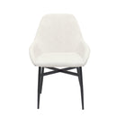  Furnishings' Mate DC T14-WH-MB Shindig Chair In White PU On Standard Matte Black Base IMAGE 4