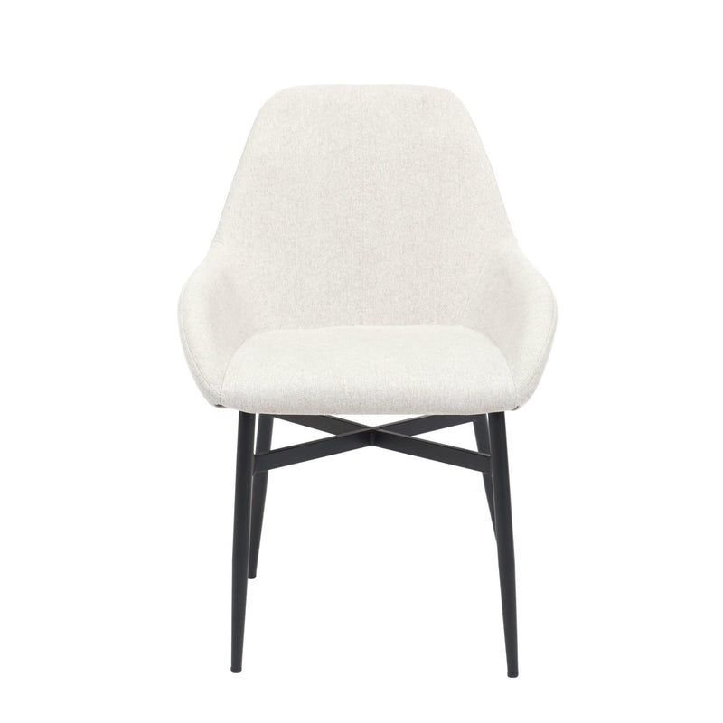 Furnishings' Mate DC T14-WH-MB Shindig Chair In White PU On Standard Matte Black Base IMAGE 4