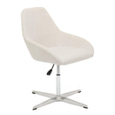  Furnishings' Mate DC-T14-DF 4S Shindig Chair In Dove Fabric On 4 Star Swivel Base IMAGE 1