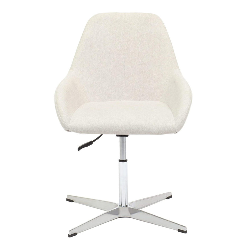 Furnishings' Mate DC-T14-DF 4S Shindig Chair In Dove Fabric On 4 Star Swivel Base IMAGE 2