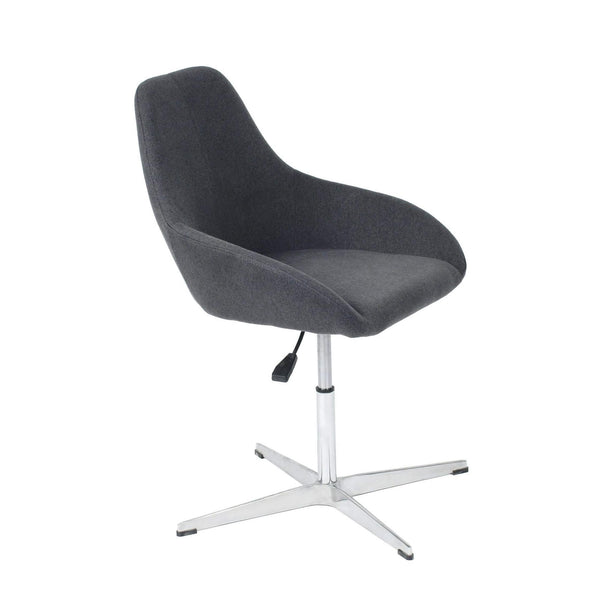 Furnishings' Mate DC-T14-GF-4S Shindig Chair In Graphite Fabric On 4 Star Swivel Base IMAGE 1