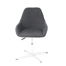  Furnishings' Mate DC-T14-GF-4S Shindig Chair In Graphite Fabric On 4 Star Swivel Base IMAGE 2
