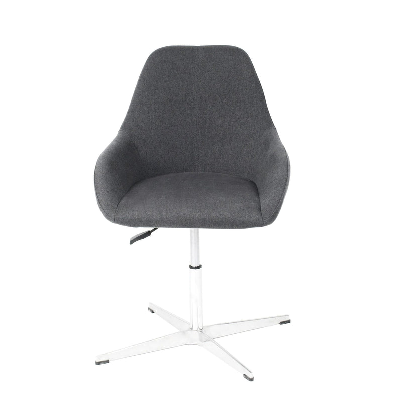 Furnishings' Mate DC-T14-GF-4S Shindig Chair In Graphite Fabric On 4 Star Swivel Base IMAGE 2