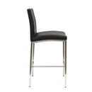  Furnishings' Mate BS 058-BL-SS Adam Counter Stool In Black PU On Stainless Steel Frame IMAGE 3