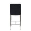  Furnishings' Mate BS 058-BL-SS Adam Counter Stool In Black PU On Stainless Steel Frame IMAGE 4