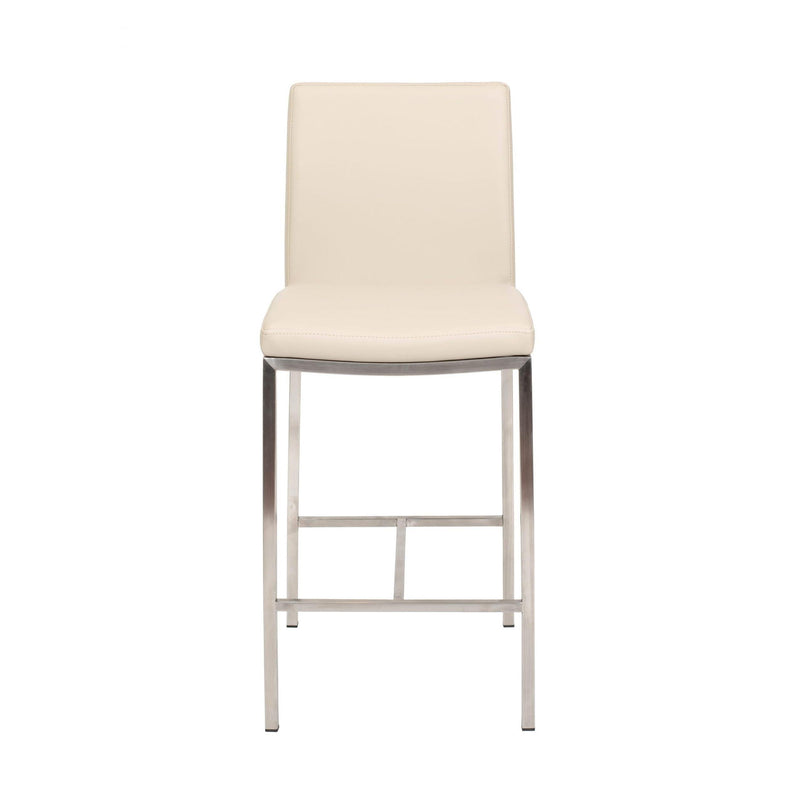 Furnishings' Mate BS 058-TA-SS Adam Counter Stool In Taupe PU On Stainless Steel Frame IMAGE 2