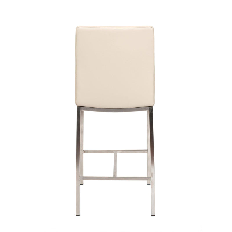 Furnishings' Mate BS 058-TA-SS Adam Counter Stool In Taupe PU On Stainless Steel Frame IMAGE 4