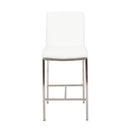  Furnishings' Mate BS 058-WH-SS Adam Counter Stool In White PU On Stainless Steel Frame IMAGE 2