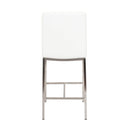  Furnishings' Mate BS 058-WH-SS Adam Counter Stool In White PU On Stainless Steel Frame IMAGE 4