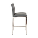  Furnishings' Mate BS 058-GR-SS Adam Counter Stool In Grey PU On Stainless Steel Frame IMAGE 3
