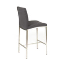  Furnishings' Mate BS 058-GF-SS Adam Counter Stool In Graphite Fabric On Stainless Steel Frame IMAGE 4