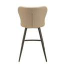  Furnishings' Mate CS 6402-LT-MB Amelie Stool In Lite Taupe PU On Standard Matte Black Swivel Base IMAGE 4